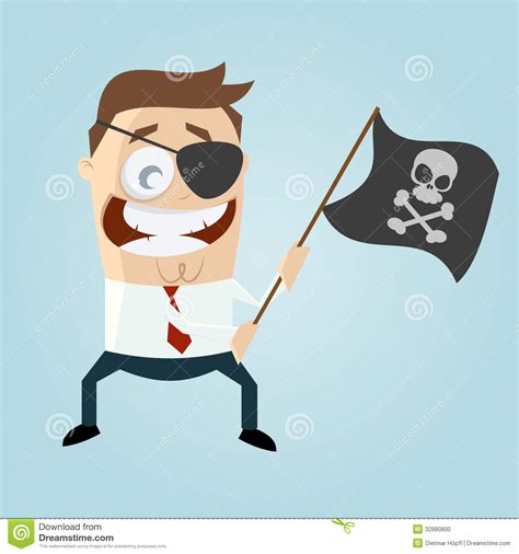 funny business pirate stock vector illustration of illegal 32880800