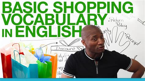 basic shopping vocabulary  english youtube