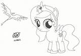 Coloring Filly Celestia sketch template