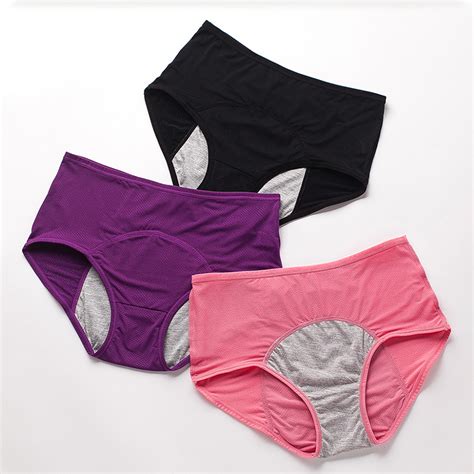 2pack menstrual period panties plus size physiological brief leakproof