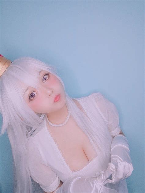 this princess boo cosplay cutely stretches out her tongue
