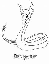 Dragonair Coloring Getcolorings Pokemon Getdrawings sketch template