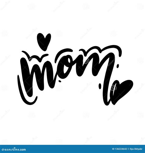 best mom ever vector hand lettering happy mother`s day calligraphy