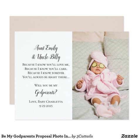 godparents proposal photo invite zazzlecom god parents