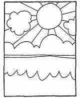 Coloring Clouds Pages Summer Color Sun Clipart Sky Kids Sheets Things Cloud Ocean Activity Colouring Clip Printable Poland Fun Library sketch template