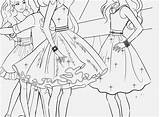 Pages Coloring Fashion Getcolorings Barbie Friends sketch template
