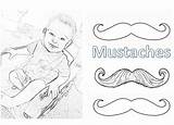 Pages Coloring Mustaches Bing sketch template