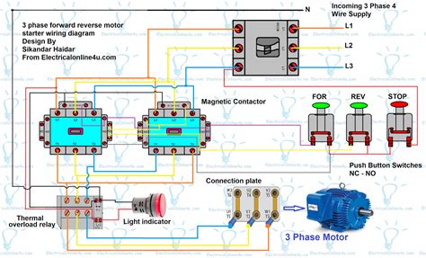 reverse contactor wiring electrical wiring