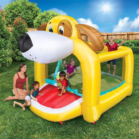 banzai playful puppy bouncer inflatable jumping bounce house backyard