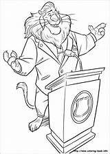 Speech Coloring Pages Printable Mayor Lionheart Zootopia Disney Getcolorings Print Color sketch template