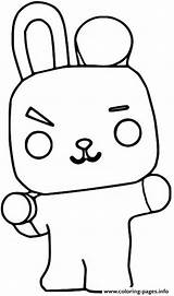 Pop Cooky Bt21 Coloring Funko Pages Printable sketch template