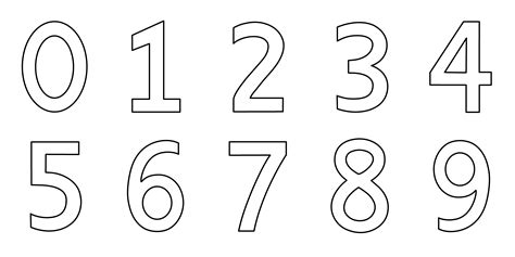 number clipart black  white clipartlook