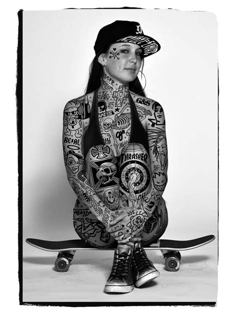 15 Skater Tattooed Girls Designbump