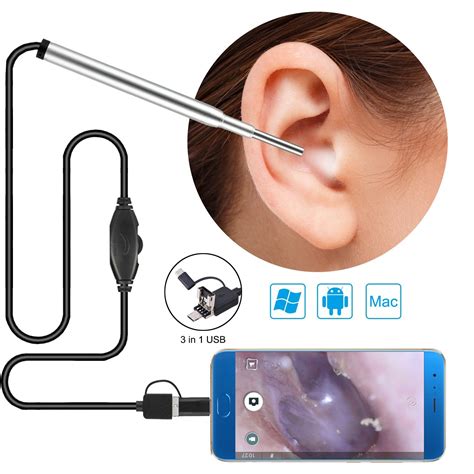3 9mm Hd 720p 3in1 Usb Medical Endoscope Ear Otoscope Camera Waterproof