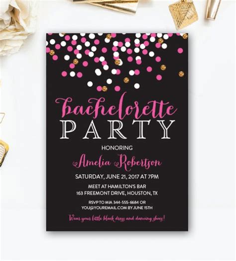 Free Editable Bachelorette Party Invitation Gray Hot