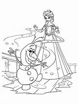 Elsa Coloring Pages Olaf Printable Kids Queen Snow Anna Frozen Color Princess Print Make Colouring Sheets Sheet Disney Online Book sketch template
