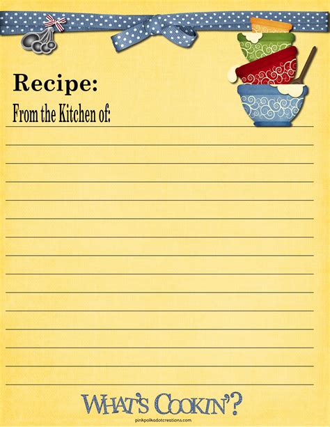 recipe cards pink polka dot creations