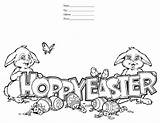 Easter Pages Coloring Hoppy sketch template