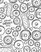 Donut Coloring Pages Adult Printable Sheets National Donuts Sheet Color Colouring Books Lp Xo Shop Mandala Celebrate Print Things Drawing sketch template