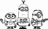 Minion Getcolorings Stuart Despicable Bots Wecoloringpage Clipartmag sketch template