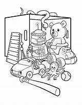 Toys Coloring Pages Box Toy Room Color Kids Printable Print Getcolorings sketch template