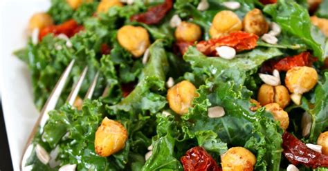 the garden grazer kale salad with sun dried tomatoes