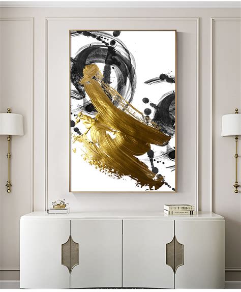 abstract golden swirls luxury nordic contemporary wall art fine art