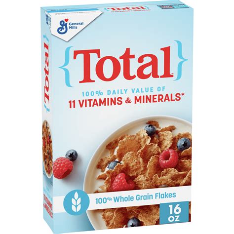 general mills total breakfast cereal   grain flakes  oz