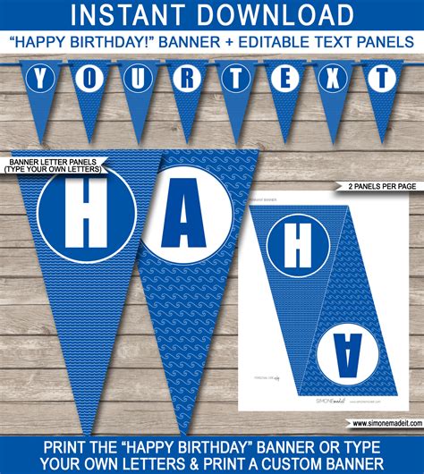 lister   printable happy birthday templates