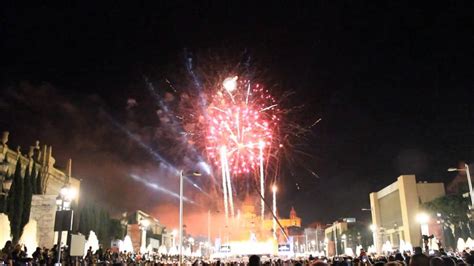happy  year  barcelona fireworks youtube