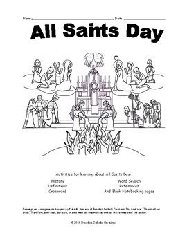 saints day packet  benedict catholic homeschool tpt
