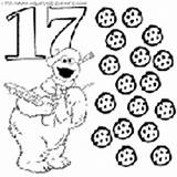 Coloring Sesame Numbers Street Pages Book Kids Print sketch template