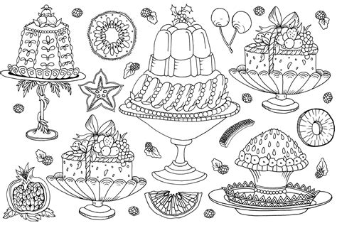 festive table coloring pages