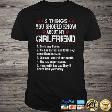 5 things you should know about my girlfriend shirt shirt