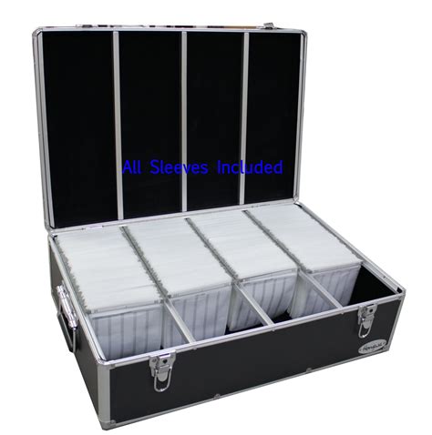 cd dvd premium aluminum storage carrying case box black  shipping