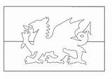 Welsh Flag Colouring Sheet sketch template