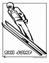 Coloring Ski Pages Olympic Skiing Jump Olympics Clipart Winter Cliparts Clip Jumping Activities Sports Kids Jr Library Bobsled Hockey Games sketch template