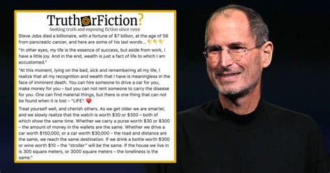 Steve Jobs Last Words Truth Or Fiction