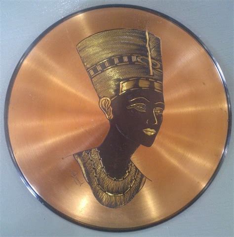 Copper Egyptian Pharaoh Plate Mahamad For Sale Egypt