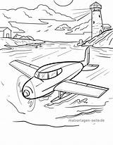 Wasserflugzeug Malvorlage Flugzeug Ausmalbild Flugzeuge Jungen Fliegen Großformat öffnen sketch template