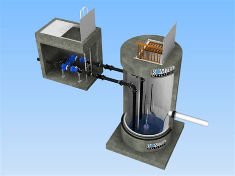 duplex pump configurations  sewer lift stations romtec utilities