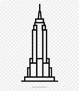 Empire State Building Coloring Drawing Simple Vhv sketch template