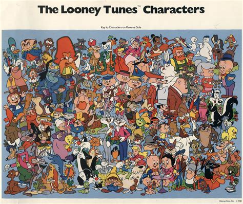 looney tunes character chart