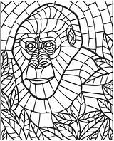 Mosaic Coloring Pages Animal Color Welcome Mystery Number Animals Drawing Patterns Roman Mosaics Book Printable Clipart Publications Dover Sheets Beginner sketch template