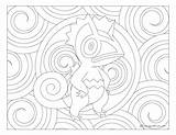 Kecleon Coloring Pokemon Windingpathsart Adult sketch template