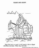 Coloring Pages Jesus Birth Egypt Bible Joseph Testament Flight Printables Mary Clipart Christmas Kids School Flee Crafts Into Baby Sunday sketch template