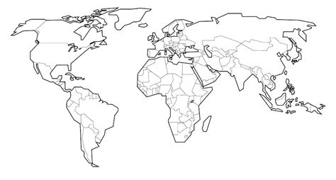 printable world map coloring page  getdrawings