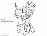 Alicorn Coloring Mlp Base Pages Sheets Template Kids Printable Color sketch template