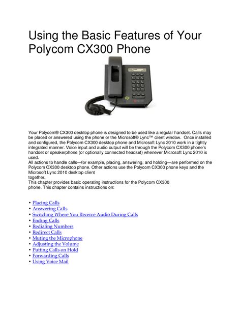 polycom cx manual