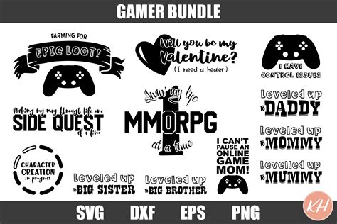 gamer svg bundle gaming svg bundle  cut files design bundles